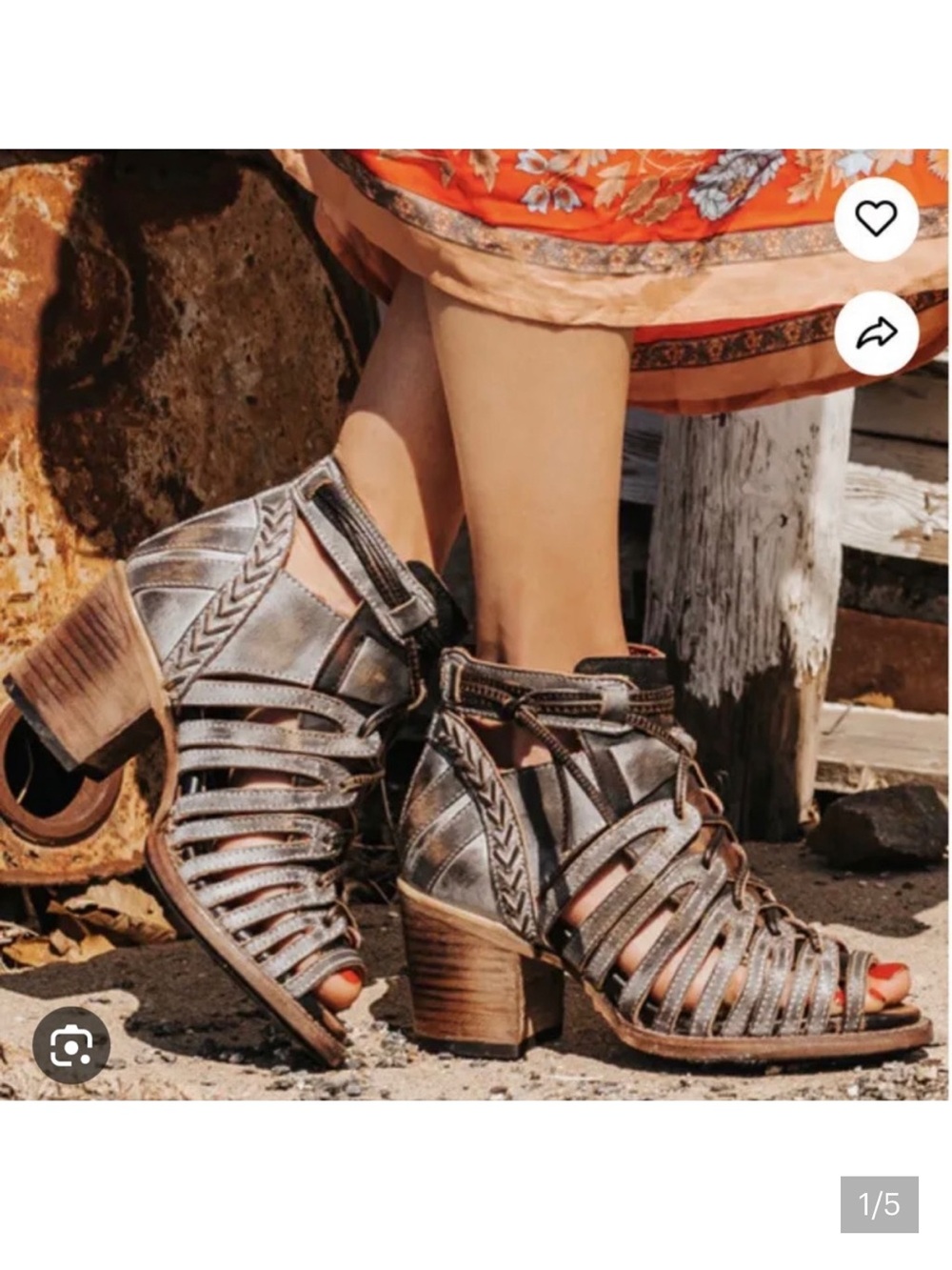 Freebird by Steven Silver Wazee Braided Strappy Block Heel Boots